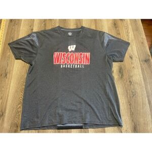 Threads Shirt, Men's Size 2XL, Gray, WISCONSIN BASKETBALL Logo Print